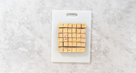 Homemade candy cane fudge