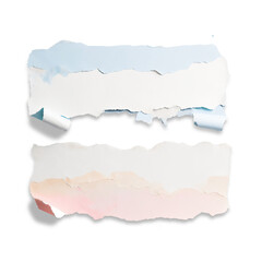 Long piece of torn colored paper，for text,as text box background