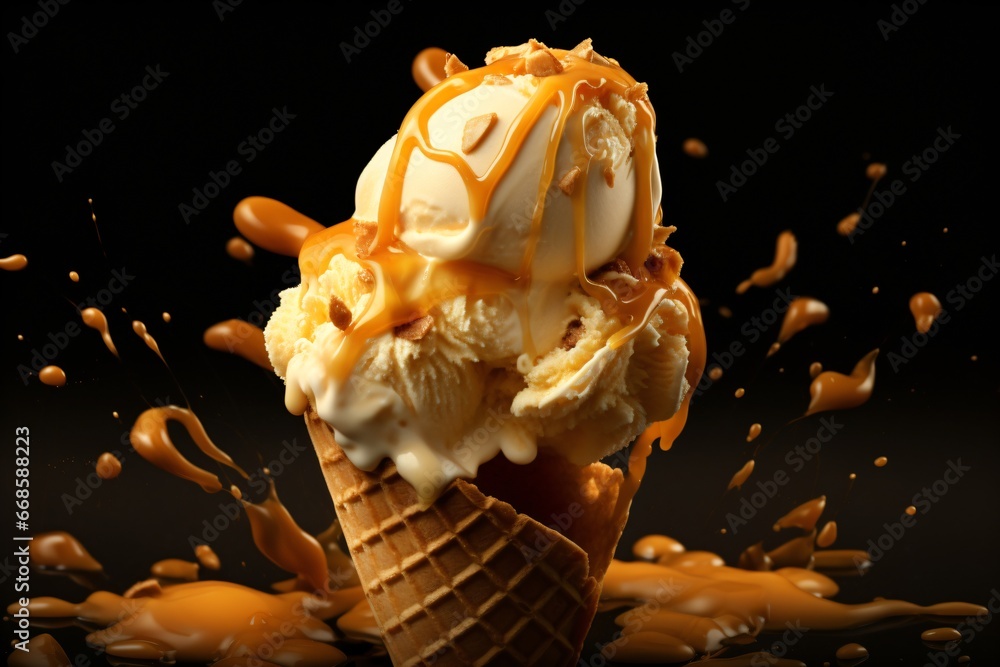 Poster butterscotch ice cream