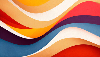 Colorful background, trendy wallpaper, waves | Ai generated