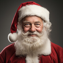 Naklejka premium Portrait of Santa Claus. Generative Ai