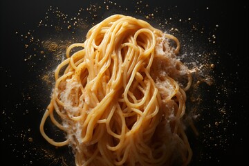 Spaghetti pasta in truffle flavor
