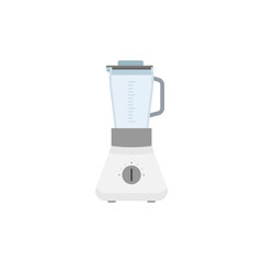 Kitchen blender for grinding food with glass bowl. Blender or mixer kitchen tool for cooking. Equipment for smoothie making. Electric machine. Isolated flat vector illustration