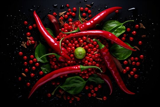 Spicy red chilies