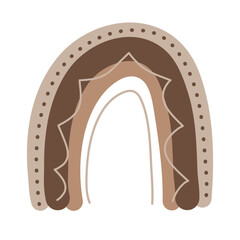 Aesthetic rainbow illustration, boho rainbow, cute rainbow material