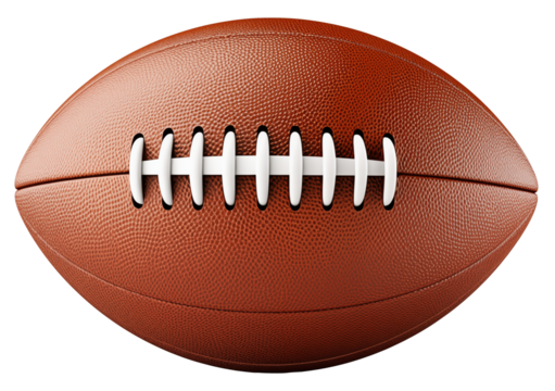 Leather American football ball isolated.