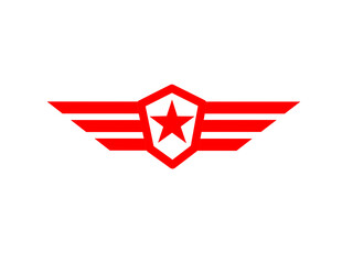military badge icon vector on white background