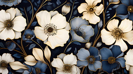 painted flowers background