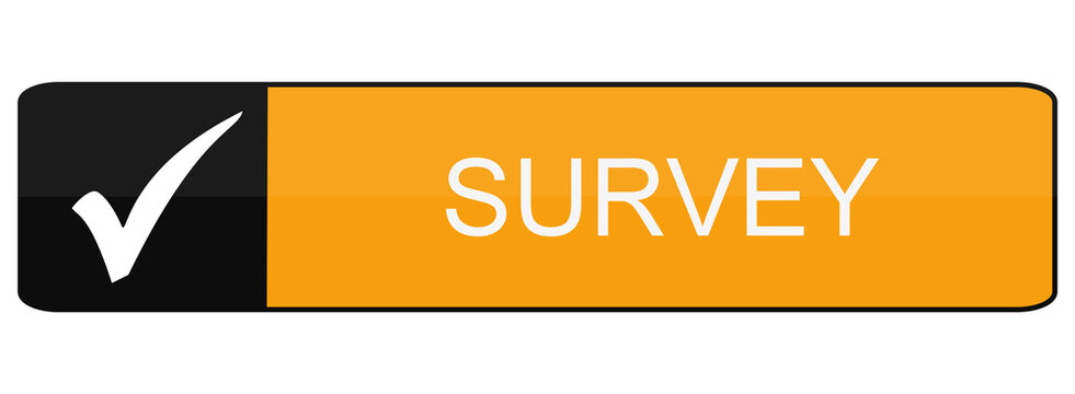 Button Banner in schwarz orange zeigt: Survey