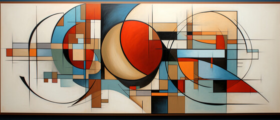 Modern abstract geometric