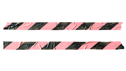 Grunge black and pink barricade tape