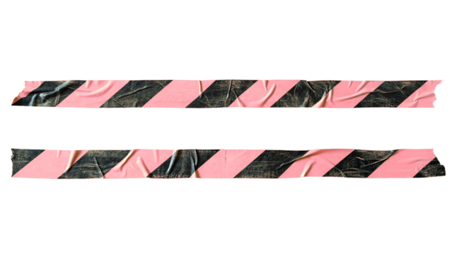 Grunge black and pink barricade tape