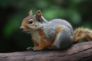 Naklejka na ściany i meble Squirrel in the park - Generative AI