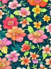 Tuinposter Flower background  © adorablepaws