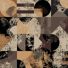 seamless pattern with abstract geometric shapes	
