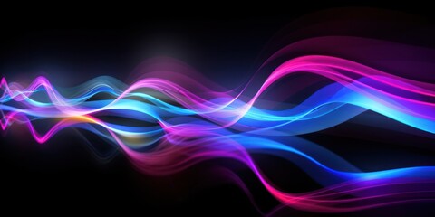 abstract background with colourful neon waves. 