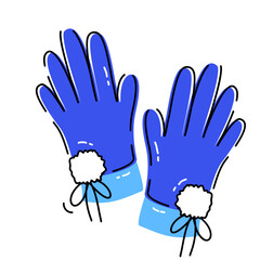 Winter Hand Glove Doodle Set
