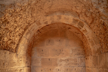 El Jem Coliseum. The largest Roman amphitheater in Africa. Unesco World Heritage.