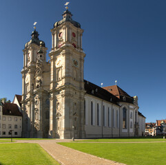 Fototapeta na wymiar Baroque cathedral of Sankt Gallen, Switzerland