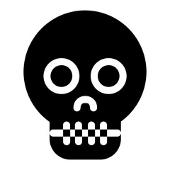 skull and crossbones day of the dead icon illustration