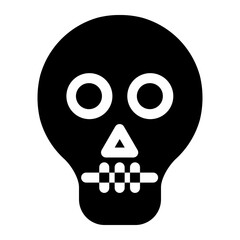 skull and crossbones day of the dead icon illustration