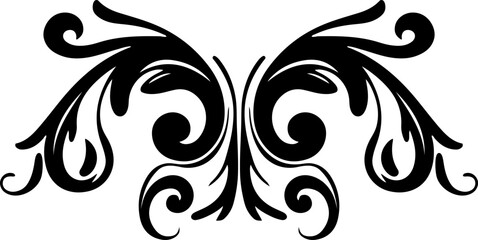 Fototapeta premium Halloween ornamental curls, swirls divider and filigree ornaments vector illustration. Design elements