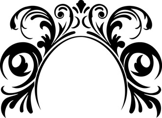 Halloween ornamental curls, swirls divider and filigree ornaments vector illustration. Design elements
