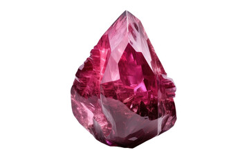Spinel Precious Gemstone Isolated On Transparent Background.