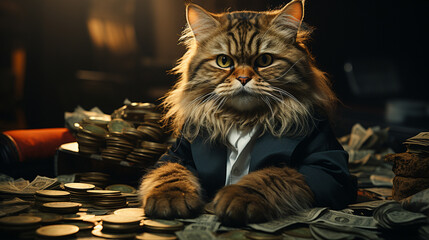 Cat with a wealth.