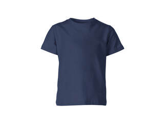 The isolated heather navy blue colour blank fashion tee front mockup template - 668603411