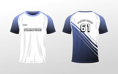 T-shirt mockup. Flat, color, t-shirt layout, number 61, front and back of T-shirt mockup, space for your logo. Vector icons