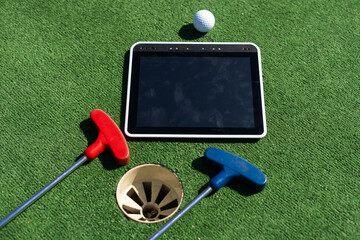 Mini Golf Game, mobile app, tablet PC.