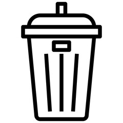 Recycling_Trash bin filled outline icon,linear,outline,graphic,illustration