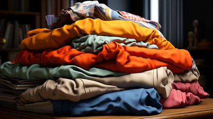Pile fabric clothes.