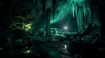 dark cave in the cave