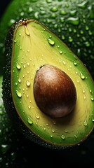 A fresh green avocado