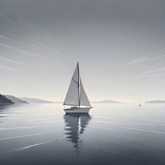 sailboat at sunset