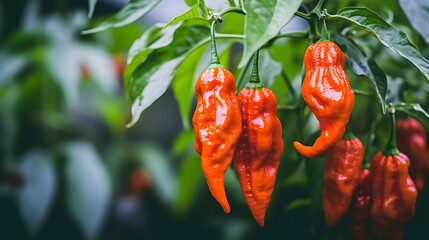 Plant the bhut jolokia pepper in your garden It is one of the hottest in the world With copyspace for text
