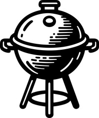 Barbeque Grill Hand drawn