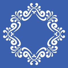 Pattern blue and white.Original traditional Portuguese and Spain decor.Seamless pattern tile with Victorian motives.Ceramic tile in talavera style. Ornamental blue and white patterns for any decor.