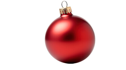 Christmas red baubles isolated on transparent background, Generative ai. - obrazy, fototapety, plakaty