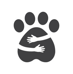  Pet and embrace symbol or icon.