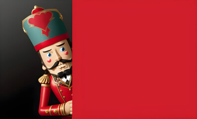 christmas nutcracker holding board
