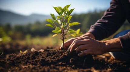 Planting a tree. Generative AI.