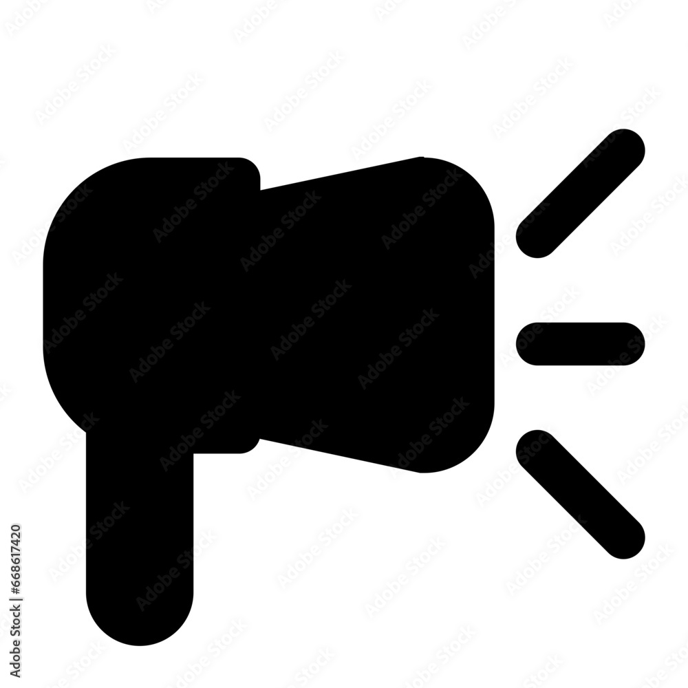 Poster megaphone icon vector glyph style. loudspeaker symbol for web and mobile apps