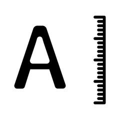 solid black icon for Font size