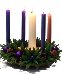 advent wreath, christmas candles