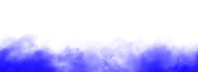 Colorful smoke. Misty fog effect texture overlays for text or space.  Isolated transparent background