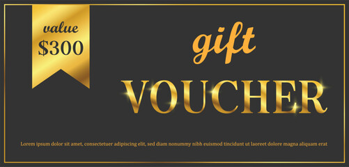 Isolated gift voucher