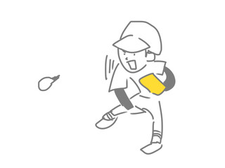 ピッチャーのイラスト